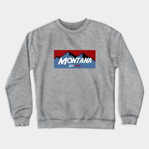 Montana Mountains Crewneck Sweatshirt by AdventureFinder